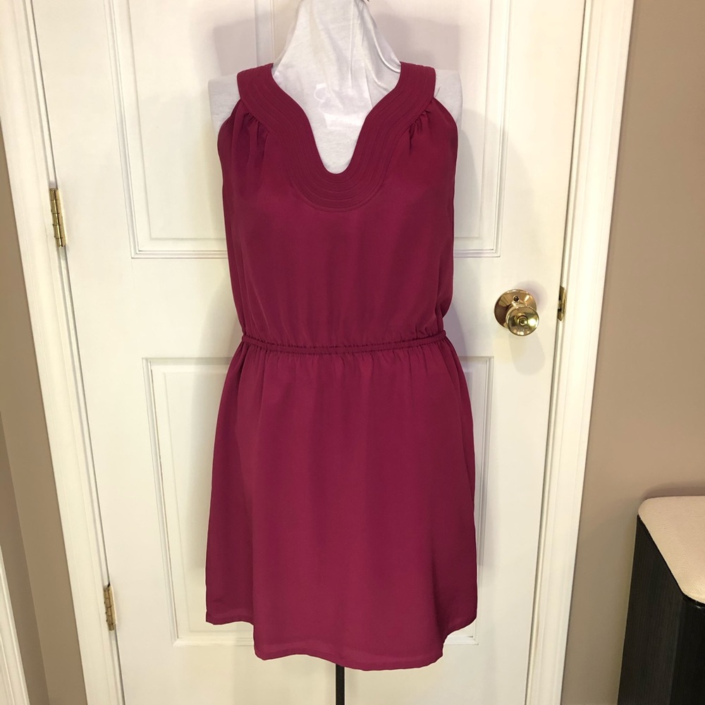 Loft grecian style mini dress lined